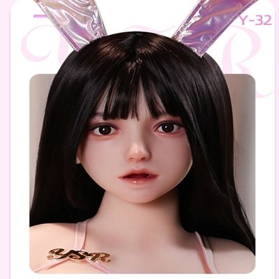 Beli Kepala boneka seks yang bisa disesuaikan dengan wajah gemuk, kepala boneka seks gadis kelinci dengan kulit lembut pembuatan online
