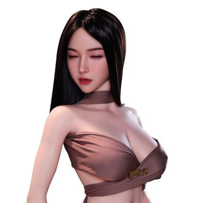 Beli SexToys Kepala Untuk blowjob Dengan Hitam lurus rambut panjang, silikon Clamping SexDoll Kepala Untuk blowjob pembuatan online