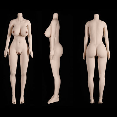 TPE / Silikon Wanita Boneka Seks Disesuaikan Tubuh Penuh Dengan Payudara Besar, Bentuk Tubuh melengkung- Kulit Lembut